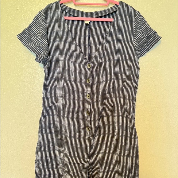 Roxy Blue and White Knit Romper - Picture 1 of 3